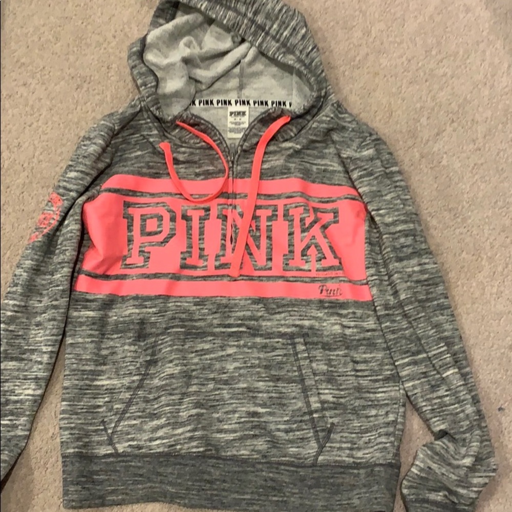 PINK sweatshirt zip up